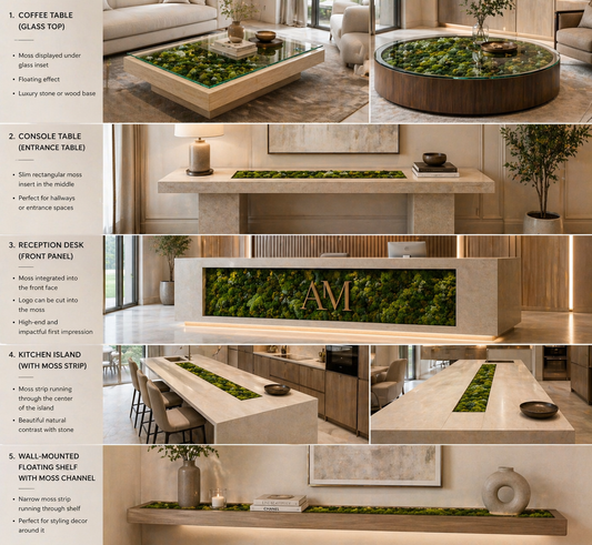 Bespoke preserved moss interior project