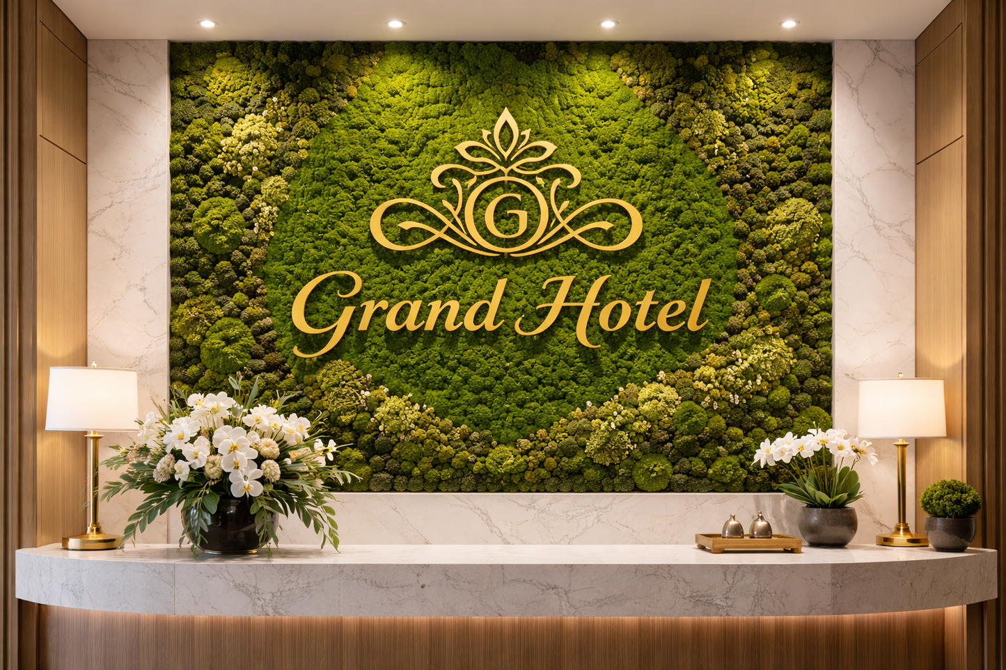 Bespoke preserved moss interior project
