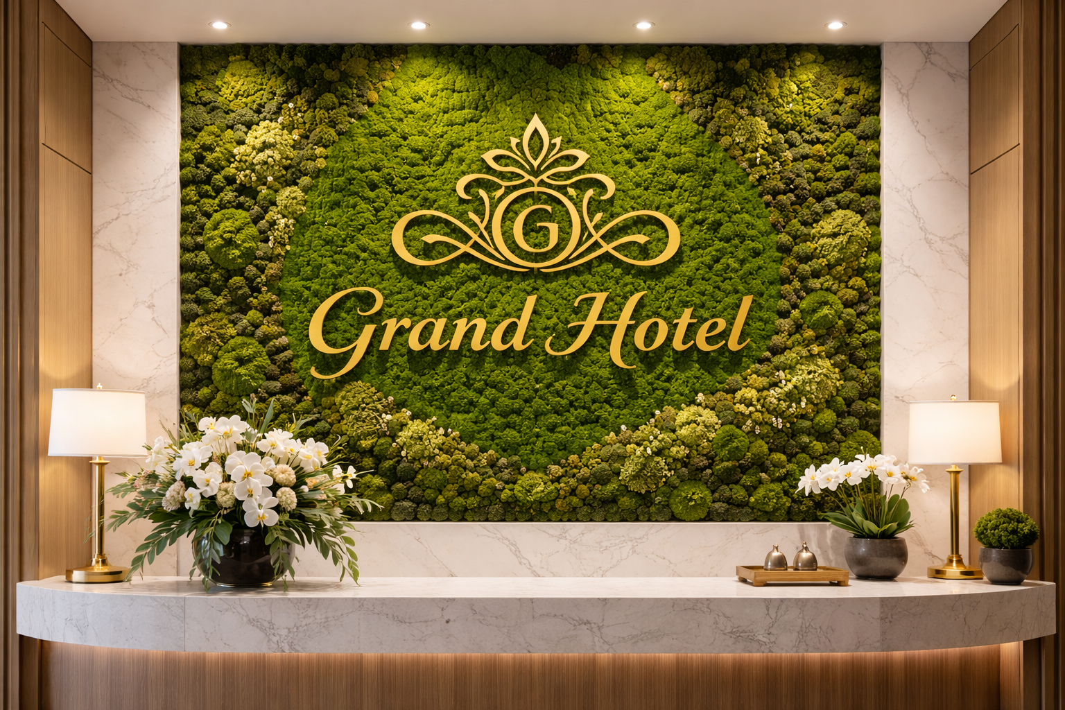 Bespoke preserved moss interior project